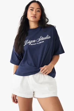 Boohoo Camiseta Oversize Con Bordado Dsgn Studio