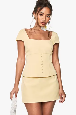 Boohoo Minifalda Con Botones Laterales