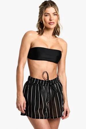 Boohoo Pantalón Corto Para La Playa Essentials De Rayas