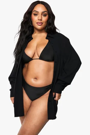Boohoo Camisa Plus Oversize Essentials Para La Playa