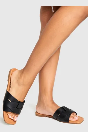 Boohoo Sandalias Mule Básicas De Tela