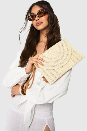 Boohoo Bolso De Mano Plegable De Rafia