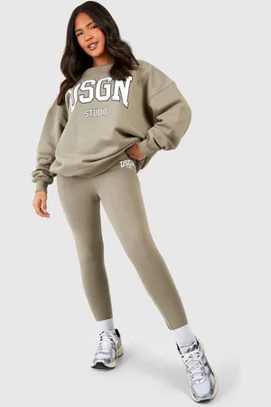 Boohoo Chándal Plus Con Leggings Y Eslogan Dsgn Studio