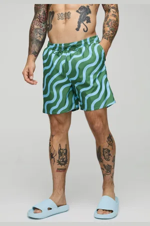 Boohoo Bañador De Largo Medio Con Estampado Abstracto