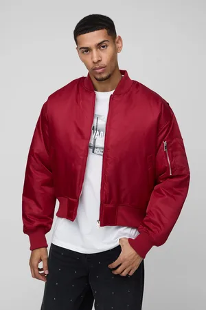 Boohoo Chaqueta Bomber Oversize Recta De Nailon Con Curva En El Filo