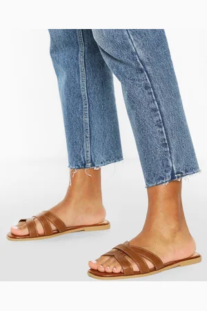 Boohoo Sandalias De Holgura Ancha Con Tiras Cruzadas