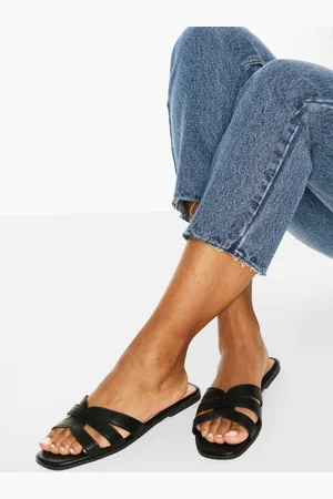 Boohoo Sandalias De Holgura Ancha Con Tiras Cruzadas