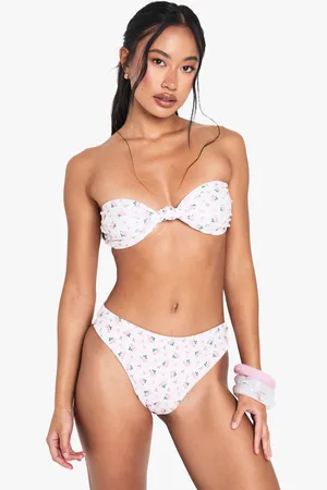 Boohoo Braguita De Biquini De Tiro Alto Con Estampado De Florecillas Essentials