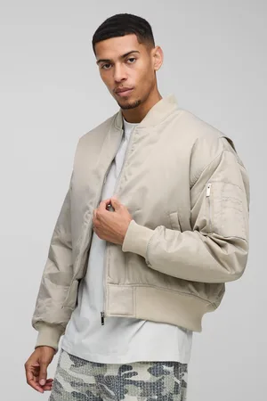 Boohoo Chaqueta Bomber Oversize Recta De Nailon Con Curva En El Filo