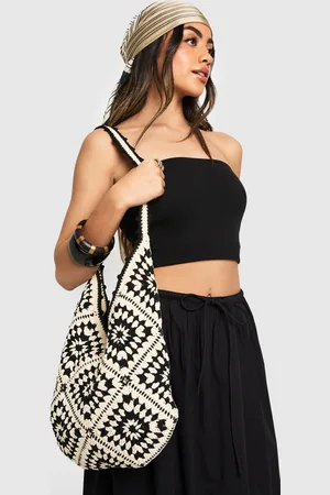 Boohoo Bolso De Hombro De Croché Con Retazos