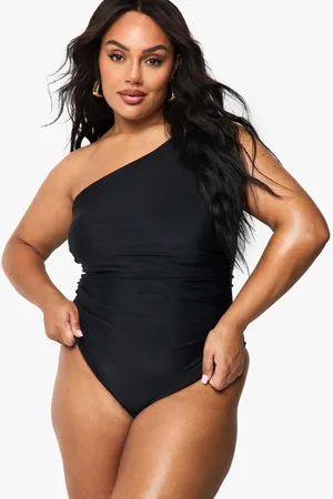 Boohoo Bañador Plus Con Un Hombro Descubierto Y Control De Barriga