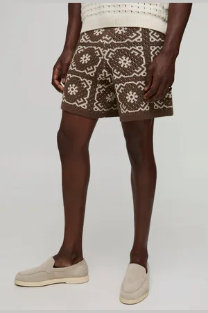 Boohoo Pantalón Corto Holgado De Punto Croché