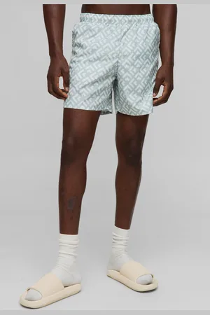Boohoo Bañador De Largo Medio Con Estampado Geométrico