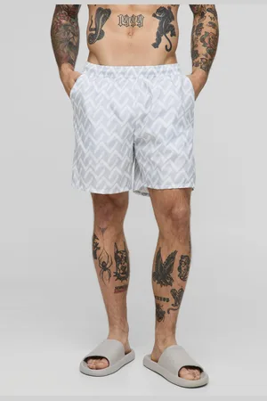 Boohoo Bañador De Largo Medio Con Estampado Abstracto
