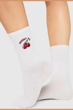 Boohoo Calcetines Deportivos Con Bordado De Cerezas