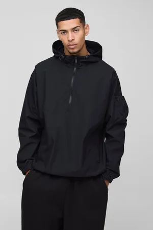 Boohoo Chubasquero Oversize Con Capucha Y Colores En Bloque