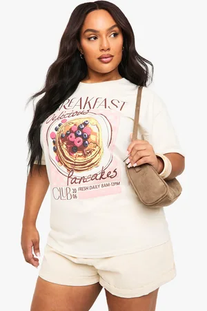 Boohoo Camiseta Plus Oversize Con Estampado De Desayuno