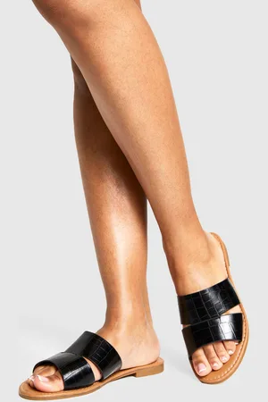Boohoo Sandalias Con Abertura En La Puntera Y Acabado De Cocodrilo