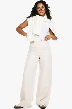 Boohoo Pantalón Texturizado De Pernera Recta