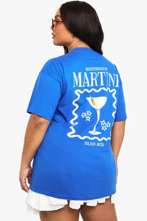 Boohoo Camiseta Plus Oversize Con Estampado De Martini