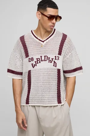 Boohoo Camiseta Recta Deportiva De Punto Calado Con Escote De Pico