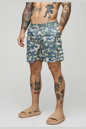 Boohoo Bañador De Largo Medio Con Estampado De Camuflaje