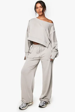 Boohoo Pantalón Deportivo Recto Desteñido
