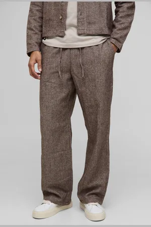 Boohoo Pantalón De Pernera Ancha Con Cintura Elástica Y Espiguilla