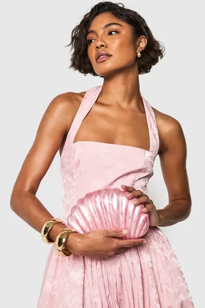 Boohoo Bolso De Mano Metálico De Conchas Acrílicas