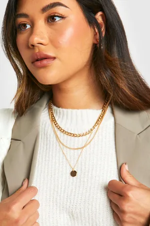Boohoo Collar A Capas Con Colgantes De Círculo
