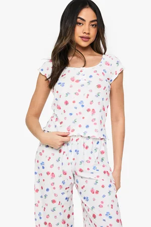Boohoo Pijama Con Botones Y Estampado De Frutas