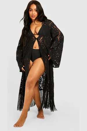 Boohoo Vestido Plus Para La Playa De Croché