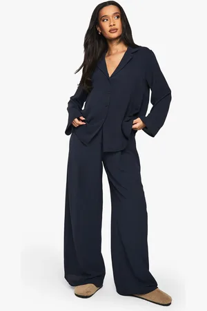 Boohoo Conjunto Coordinado De Pantalón Con Cordón Elástico Y Camisa Oversize De Tela