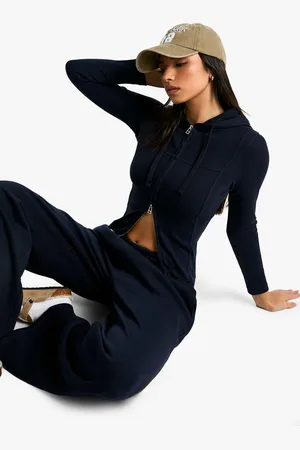 Boohoo Chándal De Pantalón Deportivo De Pernera Recta Y Sudadera Con Capucha Y Detalle De Canalé