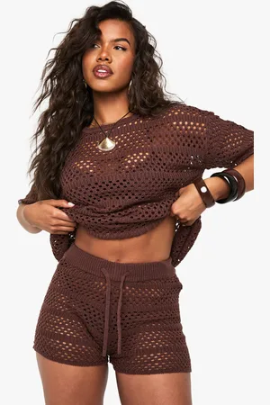 Boohoo Conjunto De Braguita Y Top Oversize De Punto Y Croché