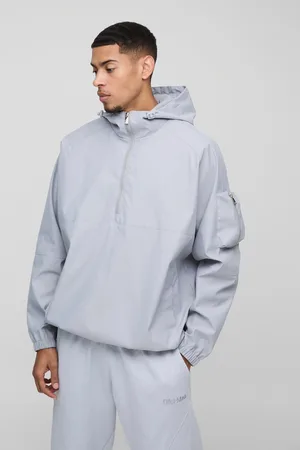 Boohoo Chubasquero Oversize Con Capucha Y Colores En Bloque