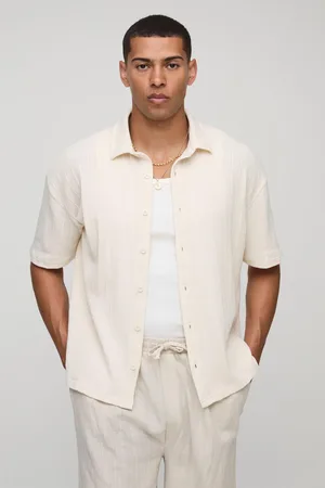 Boohoo Camisa Oversize De Canalé Y Manga Corta