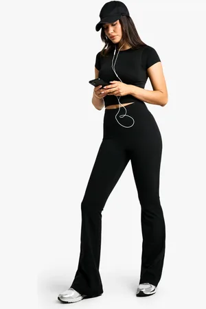 Boohoo Leggings Tall Active Premium De Tiro Alto Acampanados