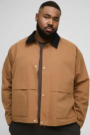 Boohoo Chaqueta Plus Estilo Obrero Recta Con Cuello De Pana