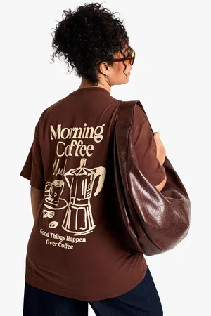 Boohoo Camiseta Oversize Plus Con Estampado Morning Coffee