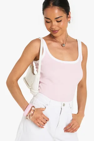 Boohoo Top Sin Mangas De Canalé Con Tirantes