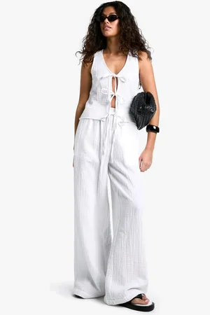 Boohoo Pantalón De Estopilla Con Cintura Elástica