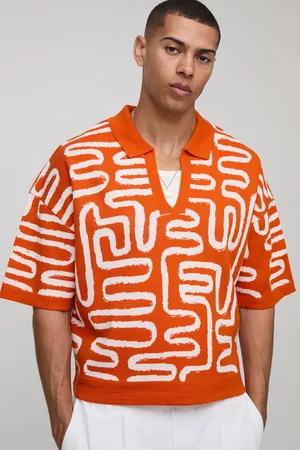 Boohoo Polo Oversize Recto De Punto Con Estampado Abstracto