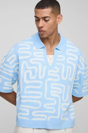 Boohoo Polo Oversize Recto De Punto Con Estampado Abstracto