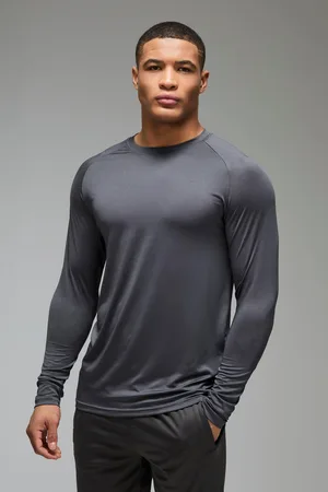 Boohoo Camiseta Man Active Ligera De Ranglán Y Manga Larga Con Estampado Essentials