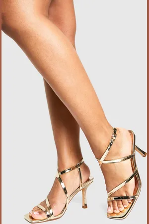 Boohoo Tacones Básicos Metálicos Con Tiras