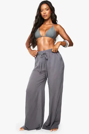 Boohoo Pantalón De Pernera Ancha Essentials Para La Playa