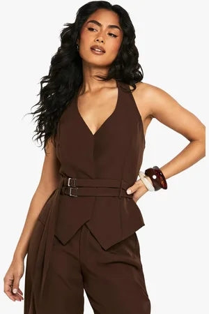 Boohoo Chaleco Escotado Con Hebilla