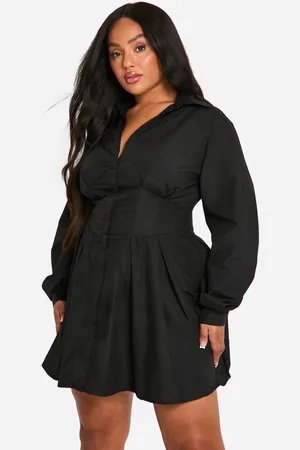 Boohoo Vestido Camisero Plus Estilo Corsé