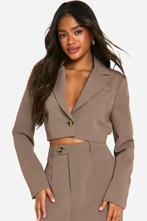 Boohoo Americana Oversize Entallada Recta Crop